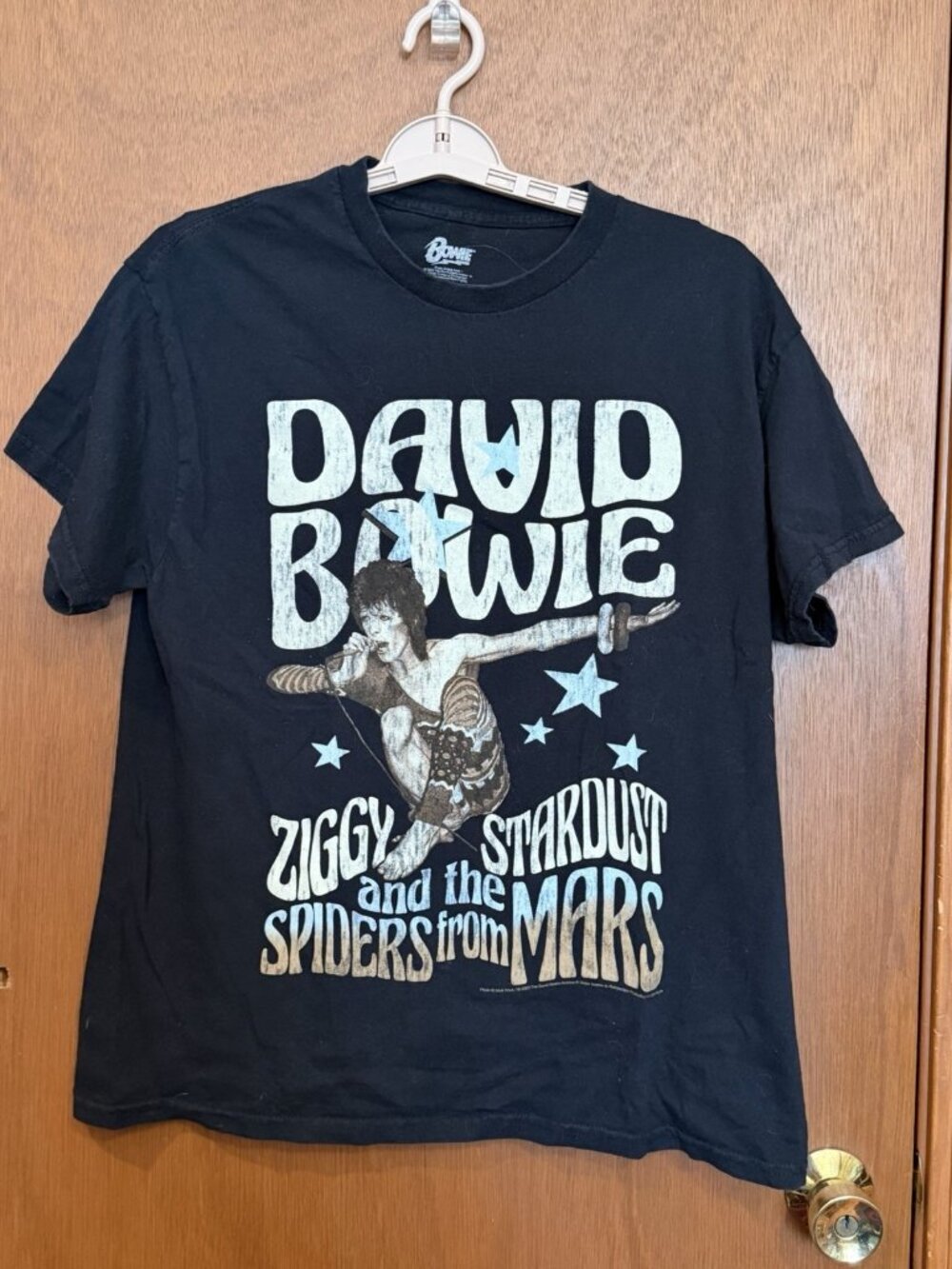 David Bowie Ziggy Stardust And the Spiders From Mars Black T-Shirt Large